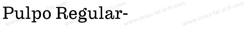 Pulpo Regular字体转换